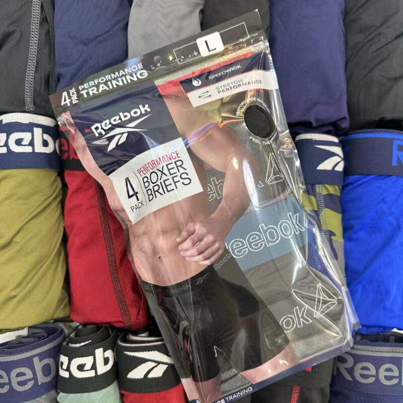 European and American Export R-Step Men's Underwear Quick-Drying Boxer Briefs Elastic Sports Shorts Four-Corner Shorts Rbk Sports High-Waisted