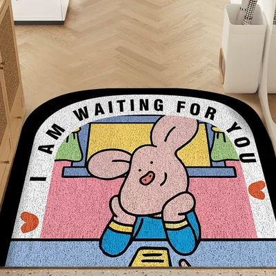 Avtomobil döşəmə paspasları – Anti-slip Silk Ring Floor Mat - cheeks-piggy-4060cm-wire-ring