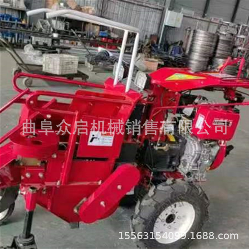 小型玉米收割机家用柴油手推单一行垄新收获机扒皮手扶一体机