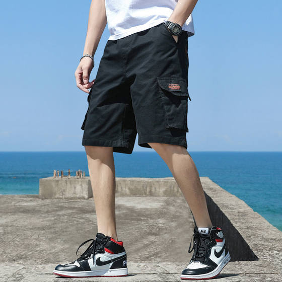 Summer Trendy Brand Large Pants Loose Thin Work Shorts Men's Loose Casual Sports Explosions Five-point Pants