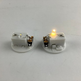 LR44x3 Round 3.5cm Toy Crafts Base LED Light Wood Products Fabric Iron Single Head Base Light