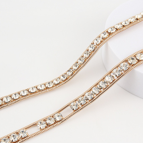 Waist chain women's rhinestone chain sparkling carved belt buckle personalized hip-hop body chain gold beach versatile accessories