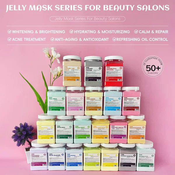 Cross-Border Exclusive Supply of Crystal Jelly Soft Mask Powder 650g, Fully English Packaging, Foreign Trade Moisturizing and Brightening Mask Powder, Oem Processing