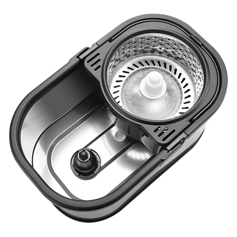 Fábrica al por mayor Cubo de fregona giratoria creativa mano libre doble unidad lavado fregona necesidades diarias fregona hogar Herramientas de limpieza