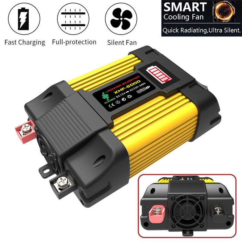 Powerful Factory Smart Car Inverter 12V Dc to 220V/110 Ac 300W500W Modified Sine Wave