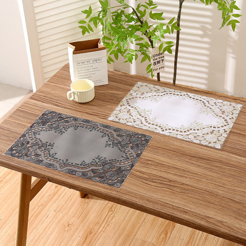 European simple elegante rectangular hueco esterilla esterilla aislante del restaurante occidental esterilla impermeable internacional exclusiva