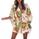 Cross-border European and American Summer Flying Sleeves Amazon wish Explosions V-Neck Lace-up Casual Vacation Dress Women's Clothing