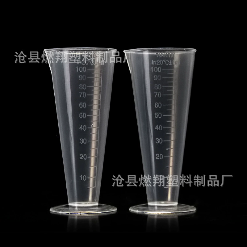 В наличии 100 мл конический мерный цилиндр с инструментами для выпечки весов пластиковый треугольный мерный стаканчик для обучения