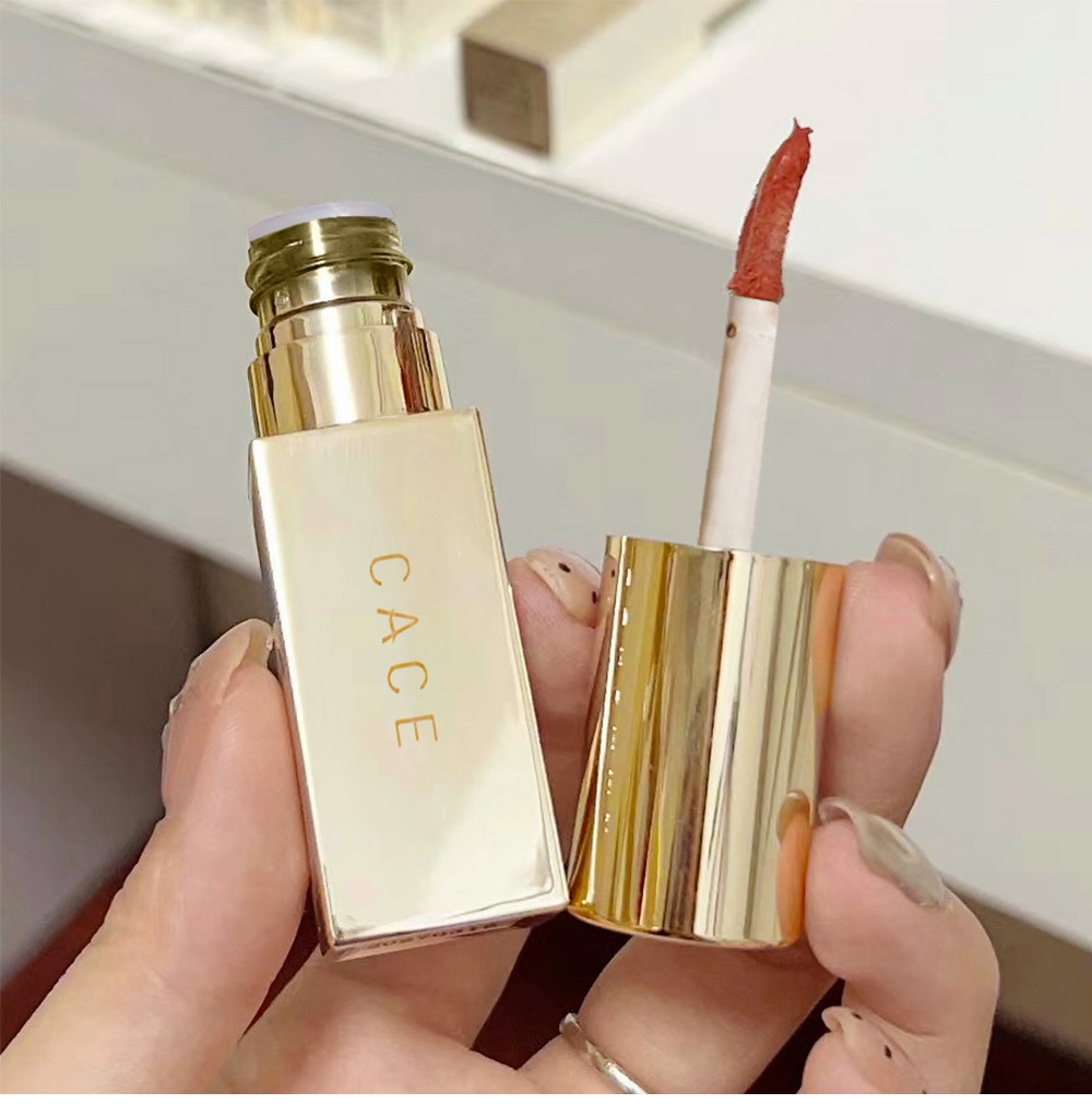 CACE Little Gold Tube Matte Lip Paste Soft, misty and smooth, low-saturation milk coffee versatile color, natural whitening makeup wholesale undefined