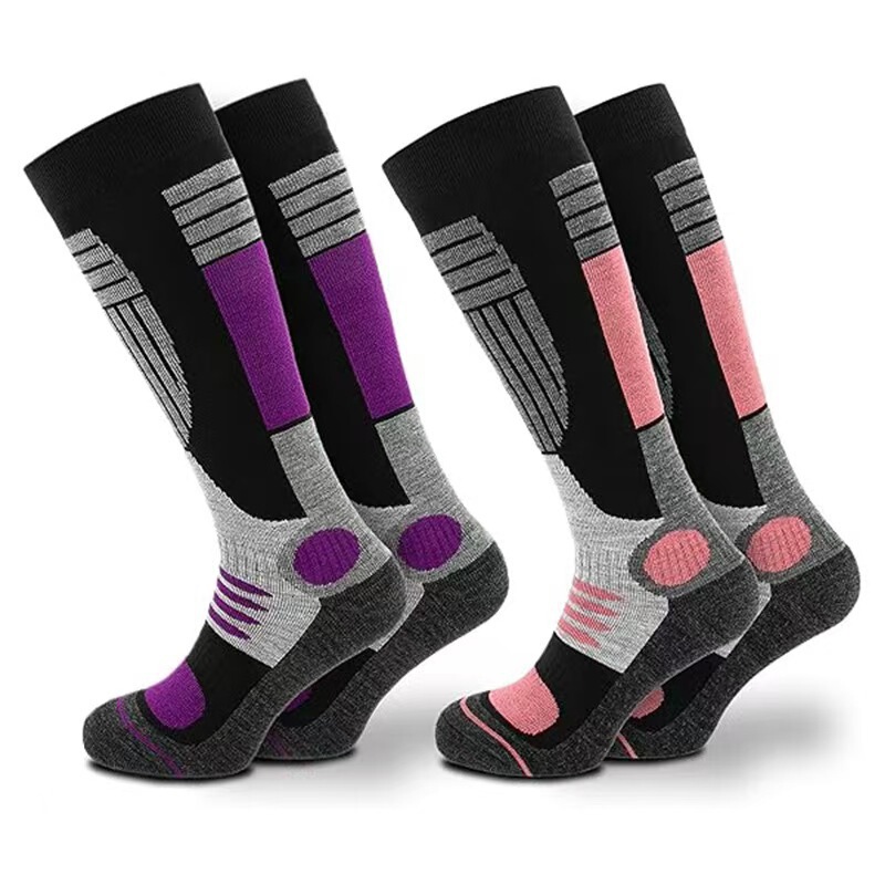 Cross-border Amazon ski socks for outdoor use, men's and women's warm thickened long socks, hiking sports socks, terry snow socks