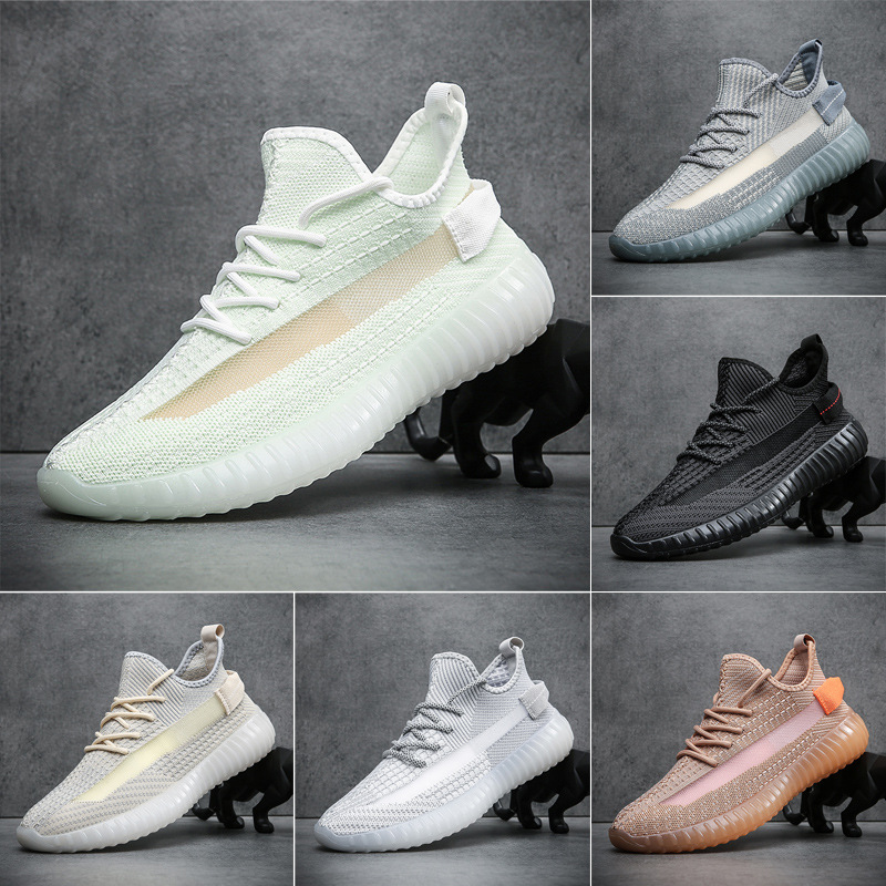 2021夏季男士透气飞织套帮椰子鞋350V2果冻底男鞋运动休闲跑步鞋|ru