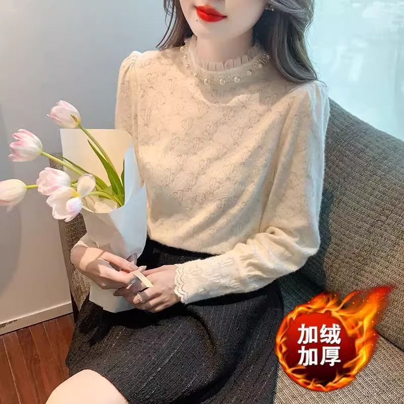 Demi-season fashionable elegant lace shirt