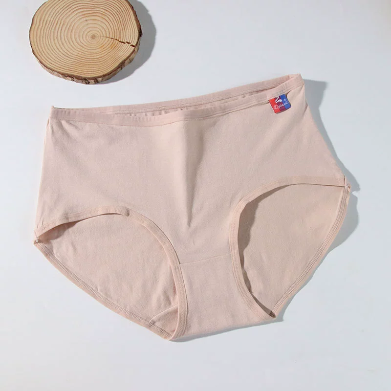 4886 Женские хлопковые трусы Renjia Mei Candy Cotton DL, однотонные простые женские брифы, низкая посадка