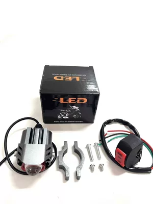 Motorcycle headlights, headlights Motorcycle Led High-Brightness Light - white-light-near-white-far-white-single-mounted-switch