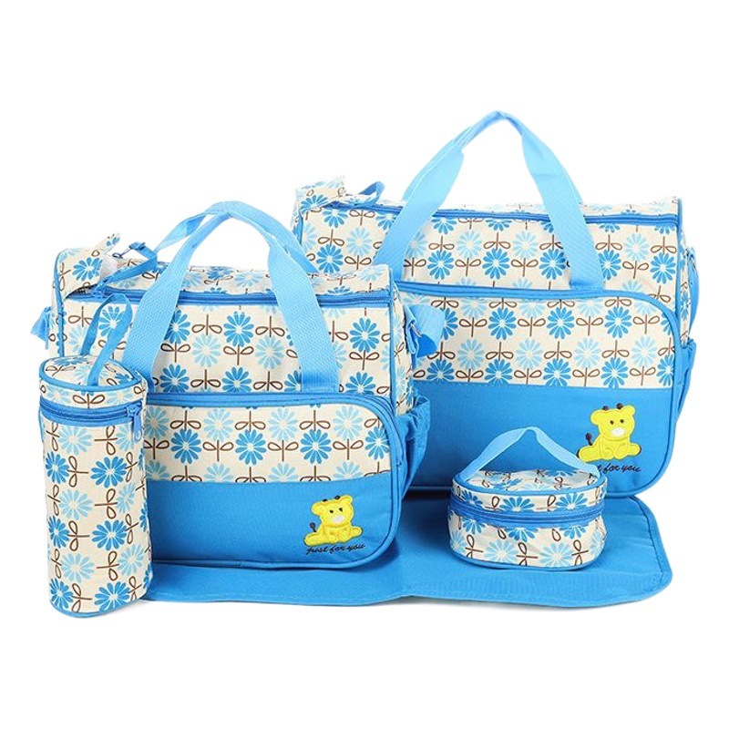 New multi-functional five-piece Mummy bag for pregnant women storage bags to be produced large capacity mother and baby bags spot wholesale