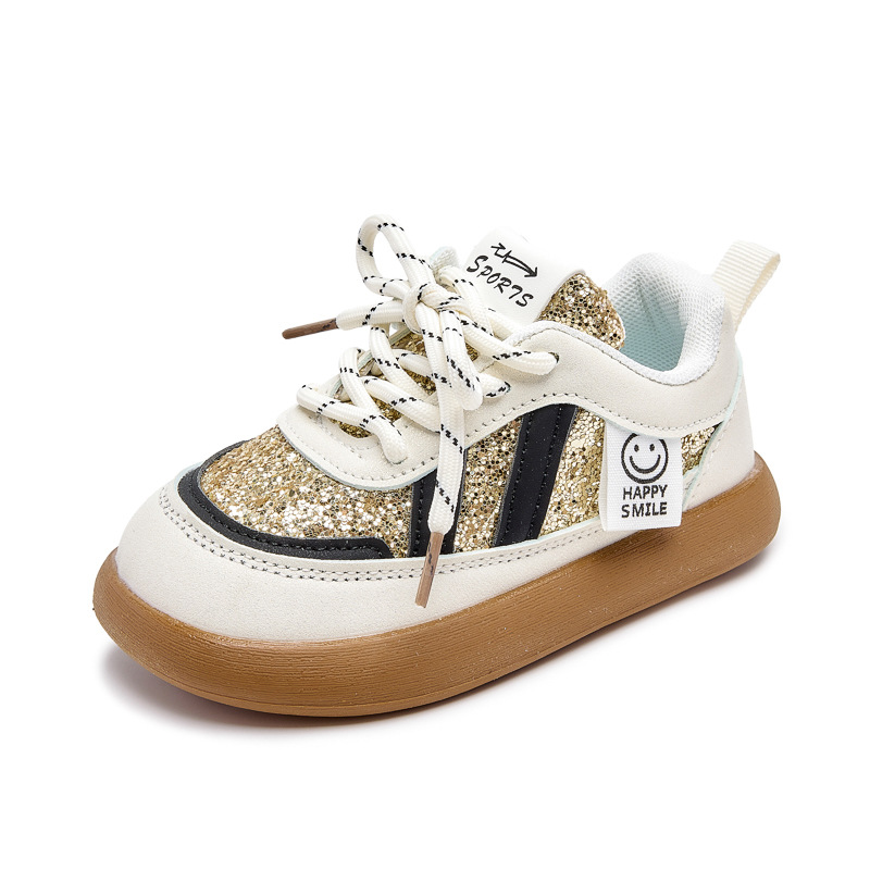 Zapatos de skate para niños 2026 primavera y otoño nuevos zapatos casuales para niños con sequillas de moda zapatos deportivos para niñas con suela suave zapatos para bebés