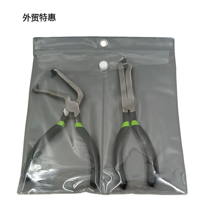 녹색 및 검정색 펜치 2종 세트(직선+곡선)