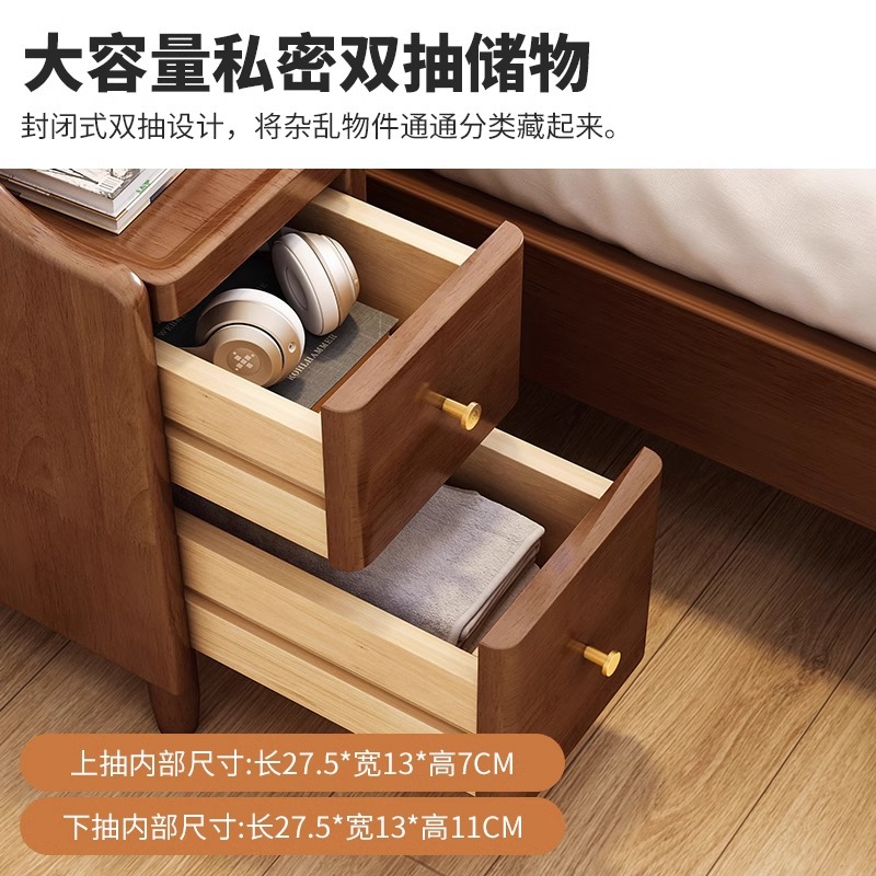 Mesa de cabecera de madera maciza mini pequeño dormitorio muy estrecho junto a la cama gabinete de almacenamiento de hendidura muy estrecha simple estante moderno