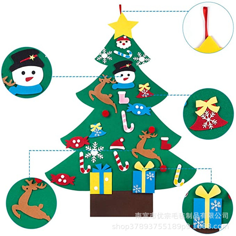 Nueva decoración navideña suministros para niños hechos a mano DIY tridimensional árbol de Navidad grande ceremonia colgante de Navidad
