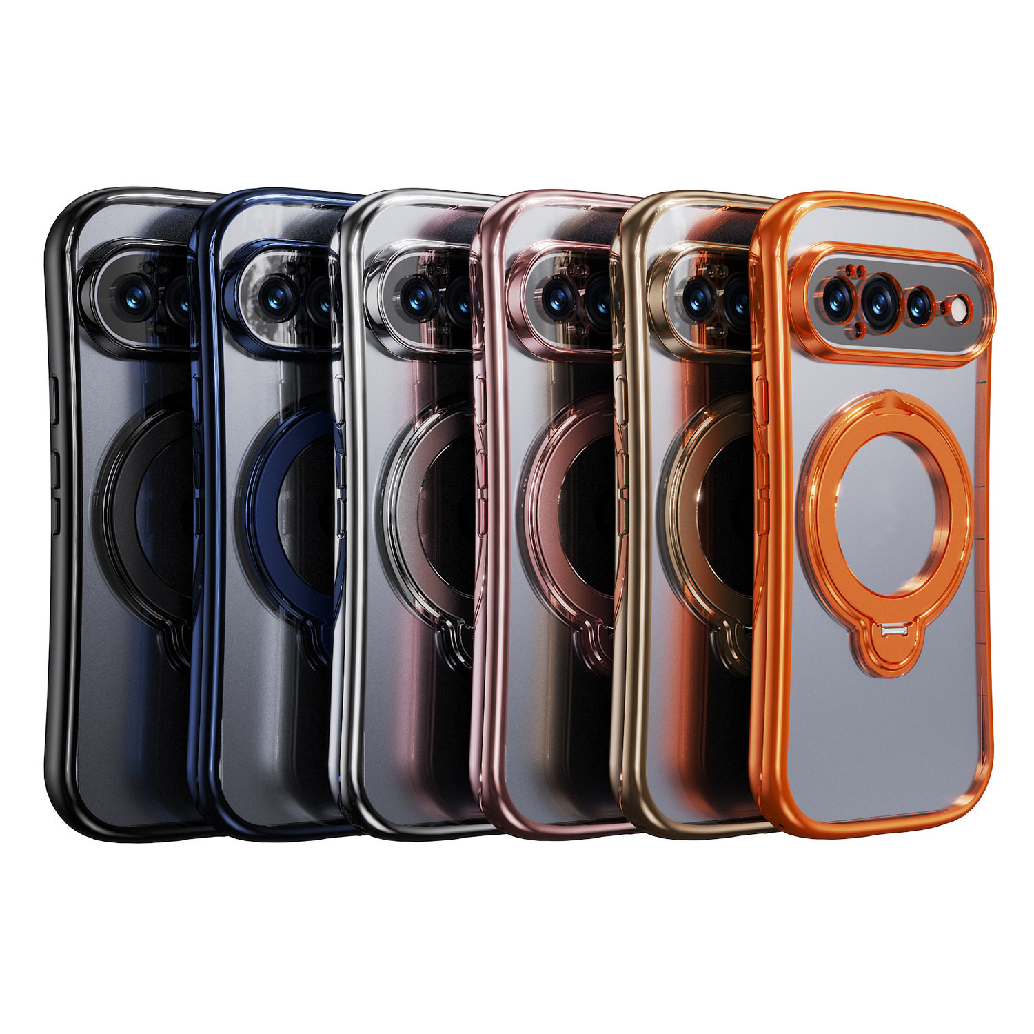 Electroplated small waist 360 rotation stand suitable for Google Pixel 11 10 9 Pro 10 9 protective case