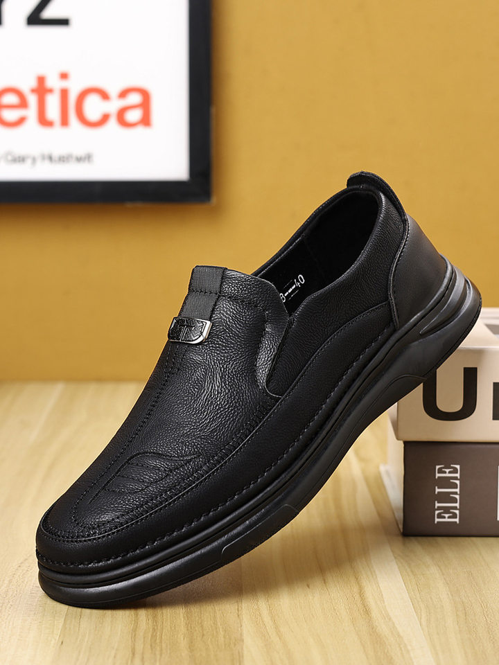Giày lười nam da mềm mũi nhọn đế thấp chống trượt, kiểu mới phong cách casual — 998 chi tiết 3