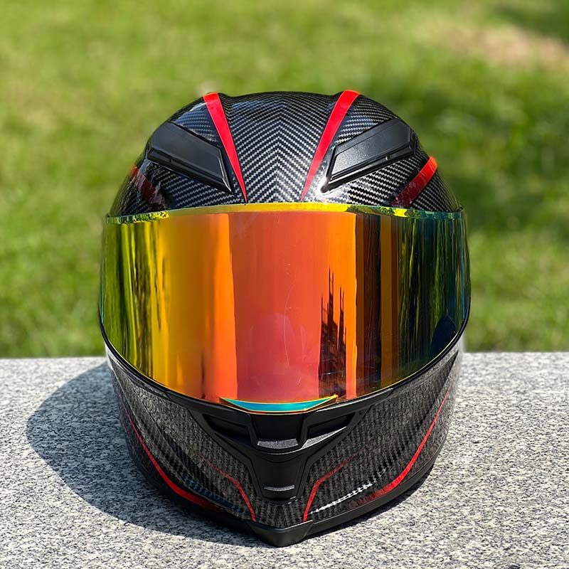 Motorcycle Helmet Personalized Snow House Style with Extended Spoiler