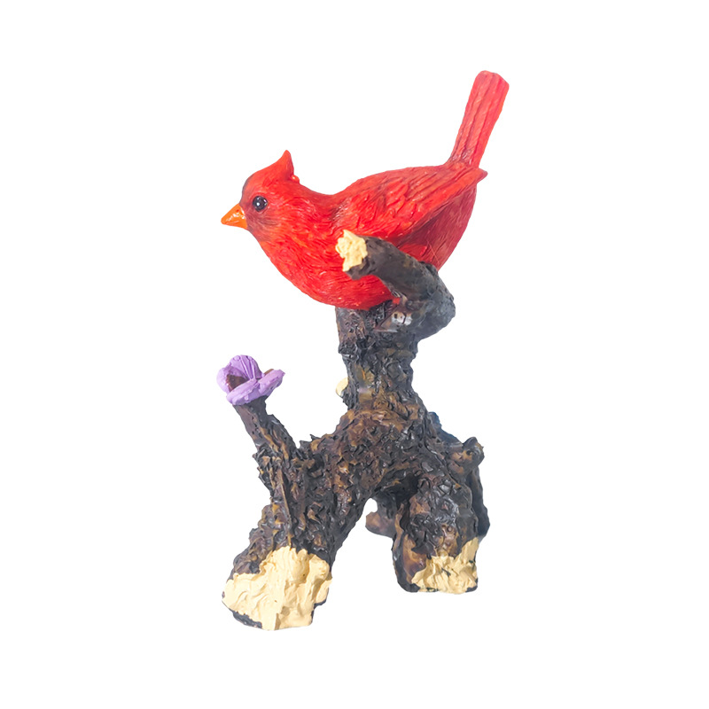 Accesorios de decoración de escritorio de micro paisaje de aves navideñas explosivas, pecera de resina creativa, método antiguo de cultivo de peces, decoración de paisaje