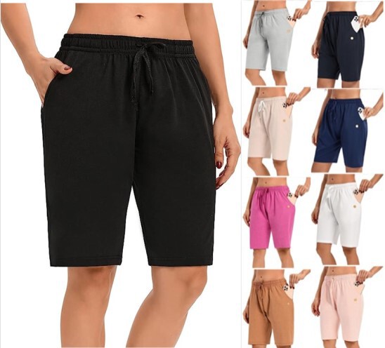 Cross-border 2023 New European and American Women's Spring and Summer Sports Elastic Running High Waist Pocket Training Fitness Shorts Cross-border 2023 New European and American Women's Spring and Summer Sports Elastic Running High Waist Pocket Training Fitness Shorts