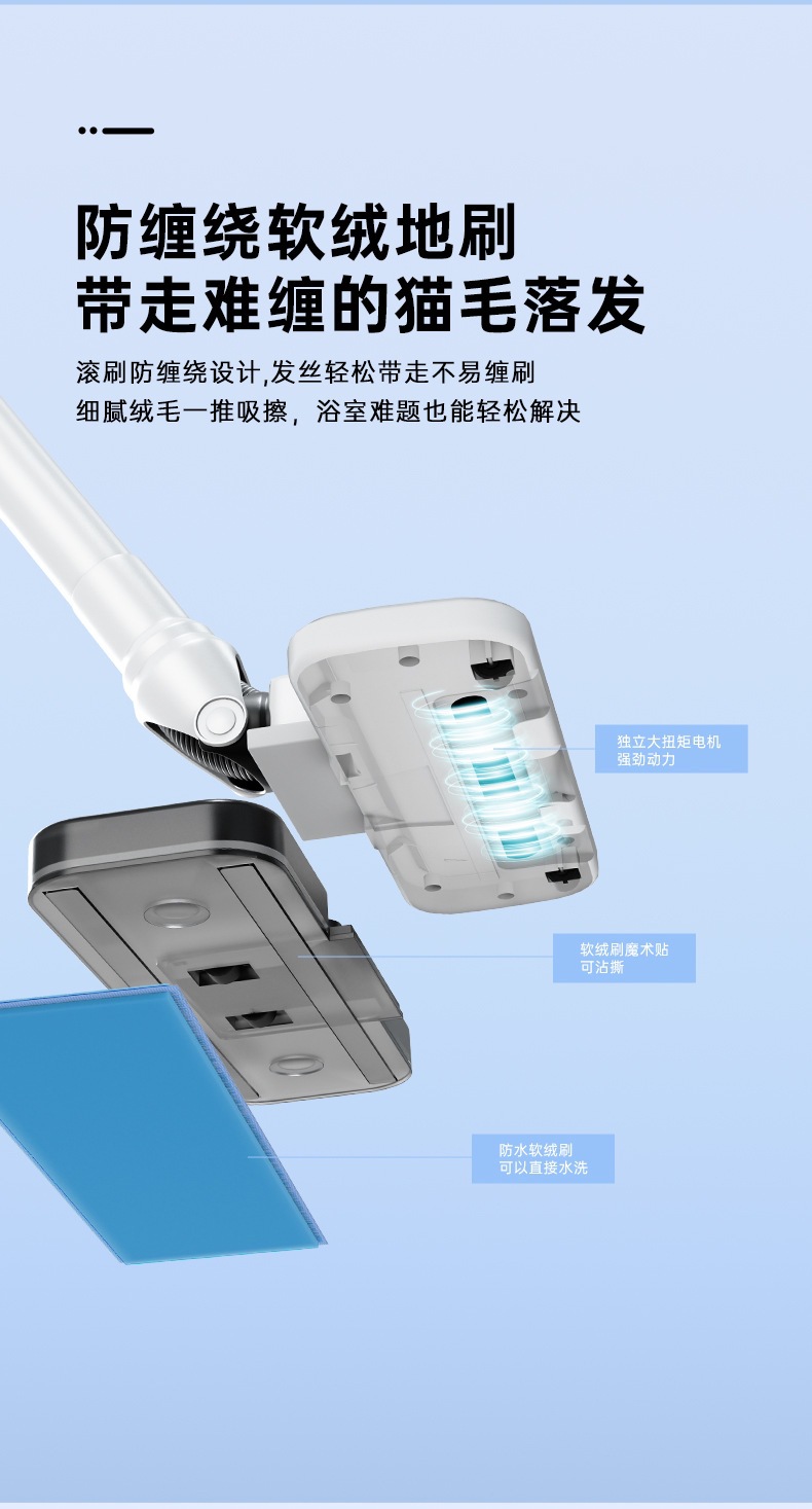 Wireless Vacuum Cleaner Large Suction Hand-held Suction and Towing Integrated Car Home Dual-purpose Dust Removal Machine Car Strong Dust Removal