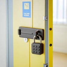 按键挂锁门锁健身房衣柜宿舍数字按键智能电子指纹密码锁挂锁