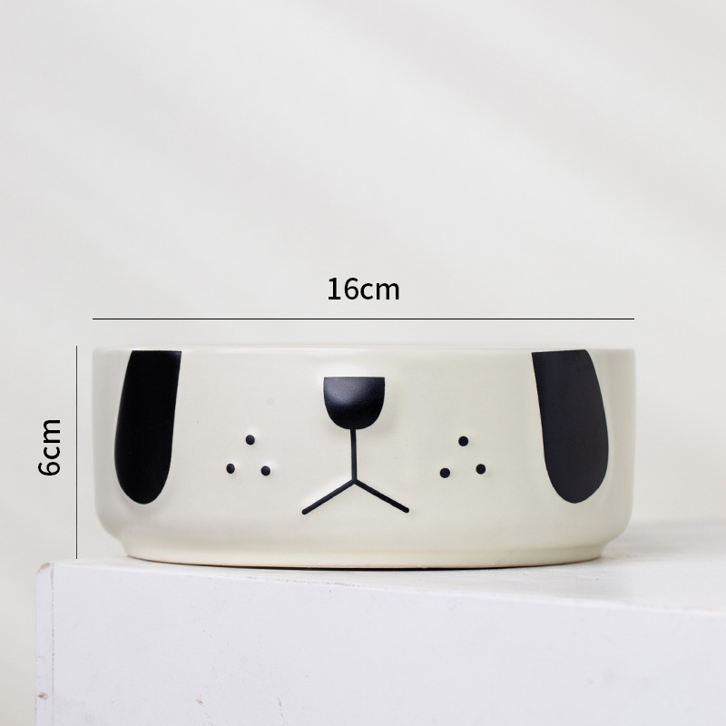 Dibujos animados PUG tazón de alimentación para mascotas tazón de comida para gatos tazón de cerámica gato y perro beber tazón de comida para gatos perro grande Tazón de arroz anti-golpe