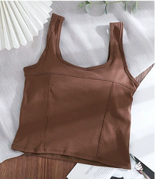 Universal top with cups, colored underwear as outerwear sleevless, simple and elegant design, 2023 collection