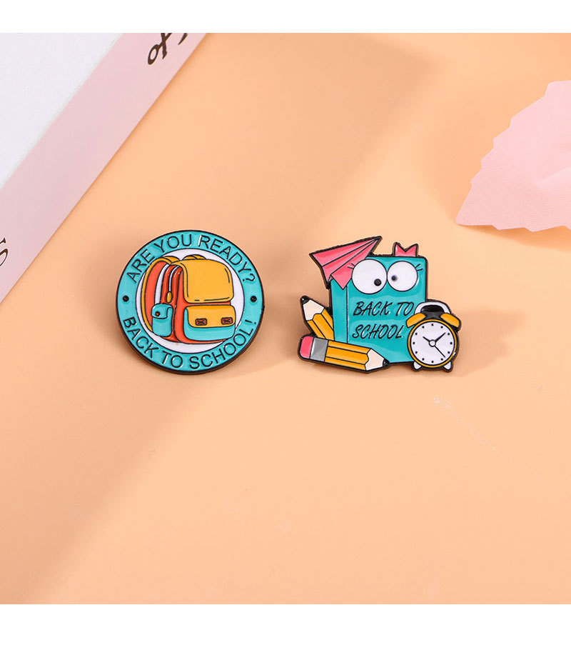 Book, Letter, pencil Pattern Cute Pin Book Letter Pencil Alloy Enamel Unisex Brooches