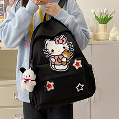 ナイロンリュックサック高颜値ins女子ファッション学生カバン新型カジュアル百合大容量リュックサック