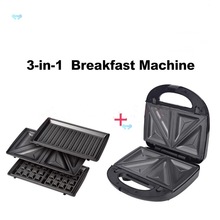 3 in 1 Sandwich Maker Waffle Machine Panini Toaster 220 110v