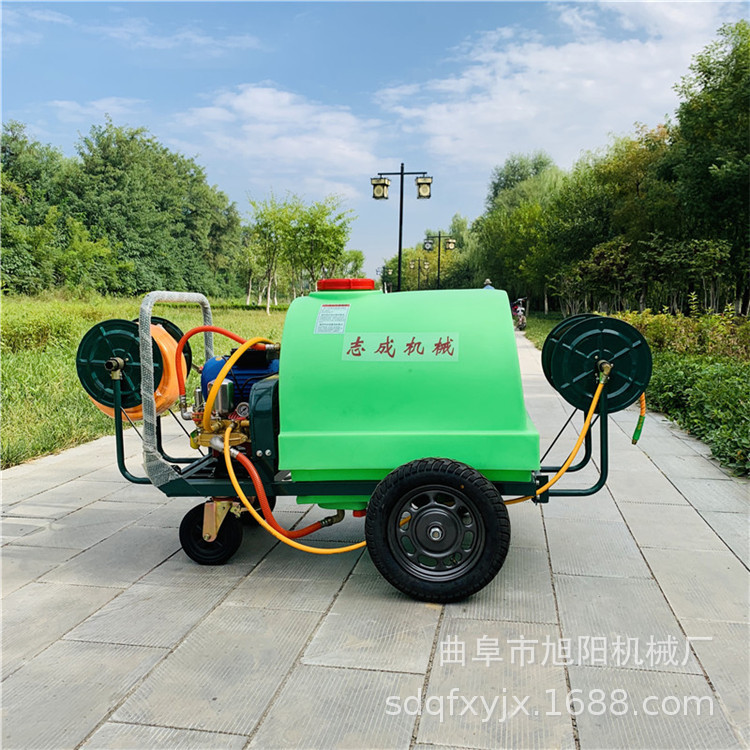 Breeding factory 220V electric high-pressure washing machine 300 L pull tube insecticide sprayer double outlet pipe pesticide spraying machine