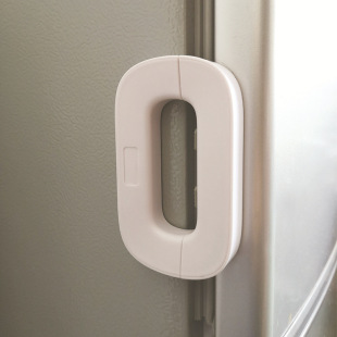 No-Punch Anti-Eating Refrigerator Lock for Children, Child Safety Anti-Pinch Cabinet Door Lock, Anti-Refrigerator Door Latch
