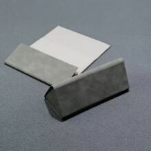 可折叠三角墨镜盒全盖羊巴灰便携眼镜盒高颜值轻奢气质眼镜盒批发