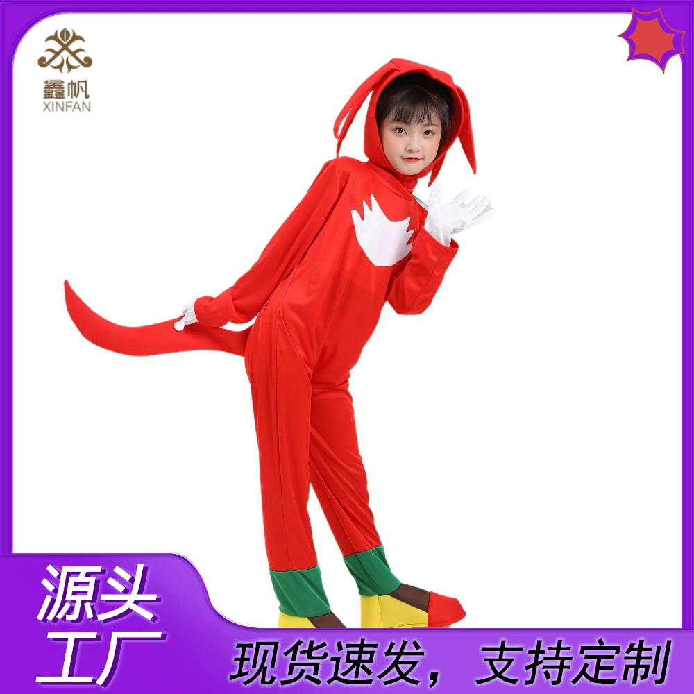 Хэллоуин Красный Ежик Соник Дети Накрус Sonic Kid Костюм Соник