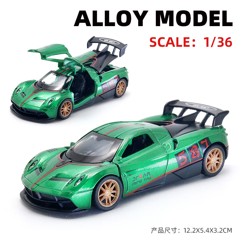 Juguetes de aleación de alta calidad para niños versión de pista modelo de coche deportivo 1: 36 bolsa de coche de puerta abierta