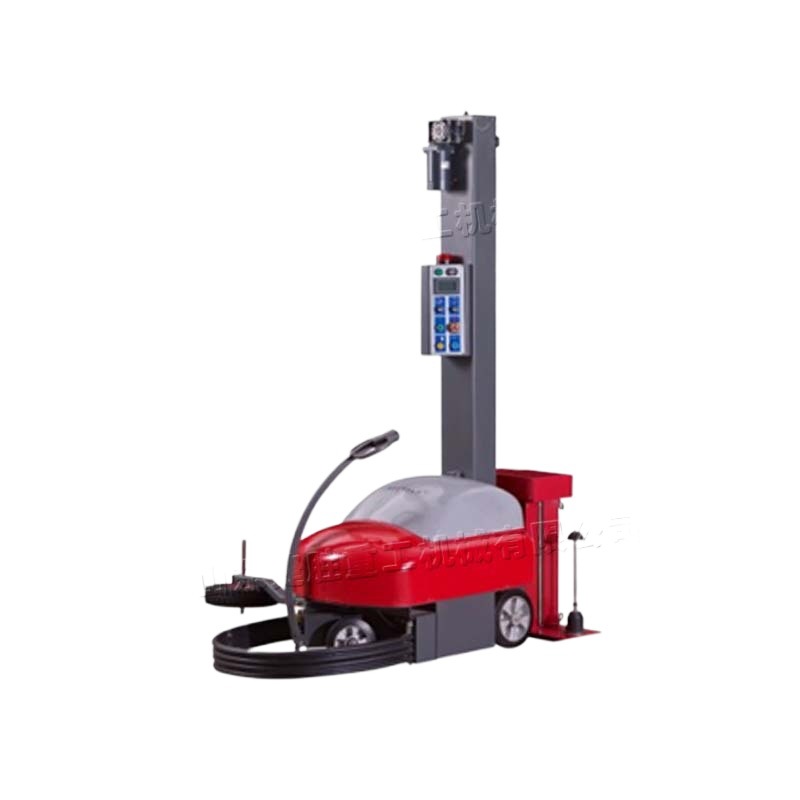 Máquina de embalaje de bobinado autopropulsada pequeña máquina de bobinado de carga con ruedas Equipo de embalaje de bobinado de cartón CNC