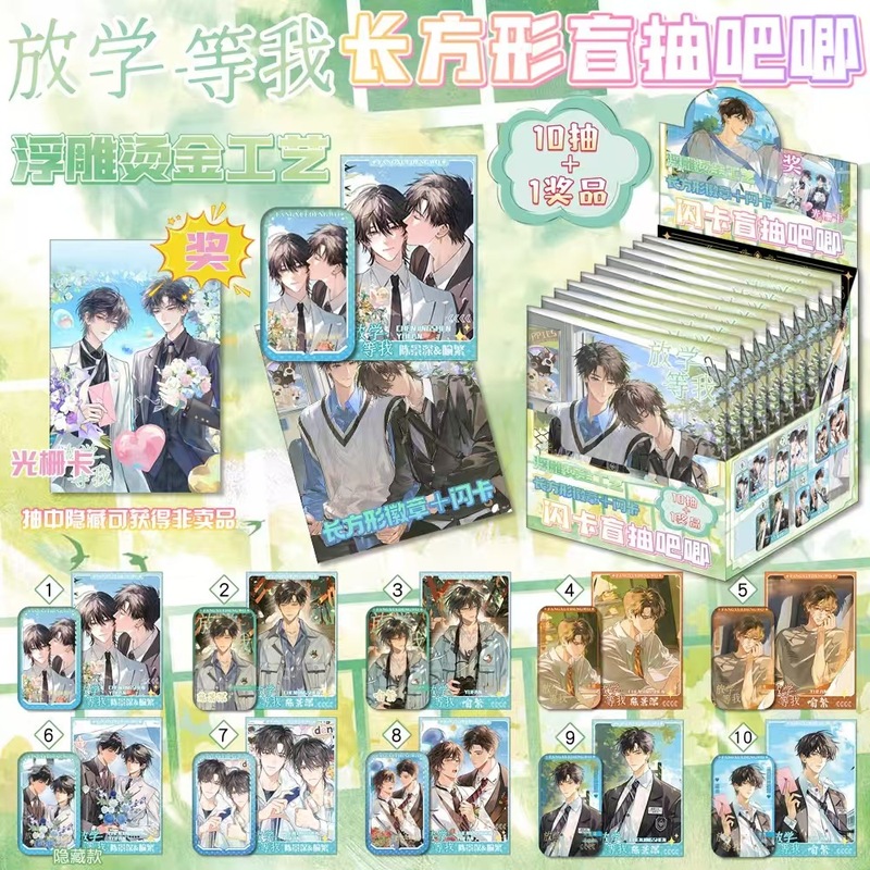 フラッシュカード ブラインドドローリング 長方形バーレリーフ ホットスタンピング 9レギュラー+1隠し+1非売品(中隠し)|undefined