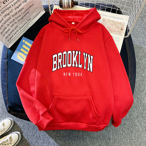 Cross-border Women's American Retro Letter Hooded Fleece Sweatshirt 2025 Autumn/Winter Loose Casual Style Outerwear Wholesale
