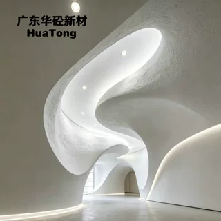 单曲面流线预铸式纤维增强石膏制品走廊隔断防潮工装开模