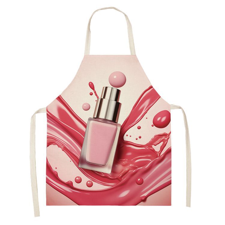 Nueva serie de esmalte de uñas delantal casa cocina supermercado salón de uñas Halter delantal sin mangas logotipo imprimible