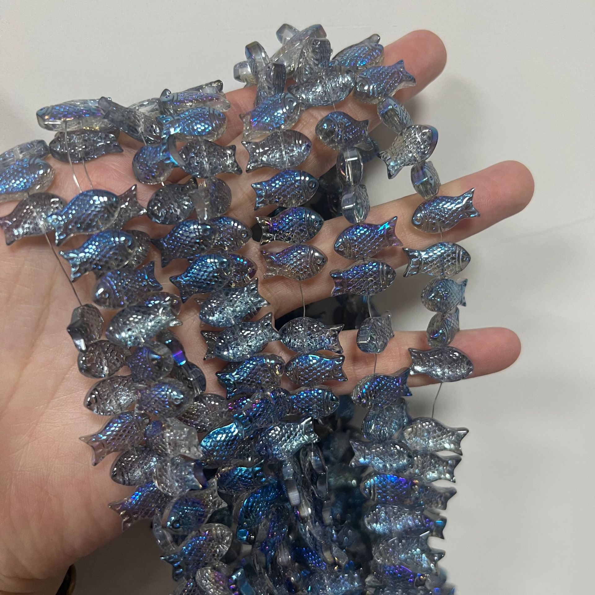 30g Weight Beads Jewelry Making Type DIY Jewelry Accessories Classification a Pack of 30 Quantity Crystal Material Fish Pattern Plating Design Cute Style A Pack Of 30 Crystal Fish DIY Jewelry Accessories Beads 14