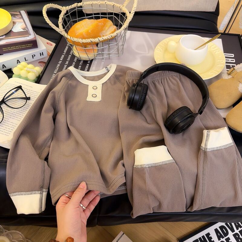 儿童内衣套装男童秋衣秋裤女童保暖家居服宝宝加厚男孩女孩a加绒|undefined
