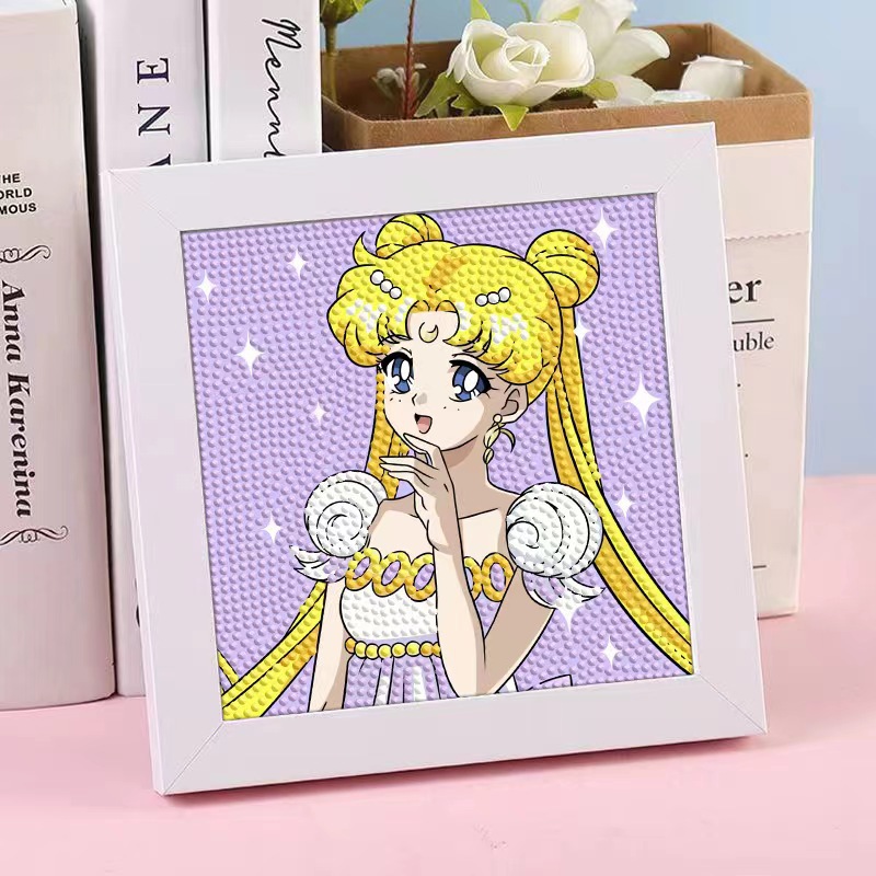 Diamante infantil DIY hecha a mano con material de marco paquete de dibujos animados Sanliou pegatinas de diamante regalo al por mayor pinturas de mampostería