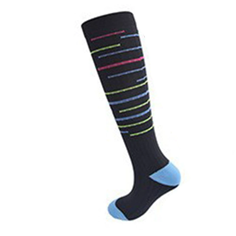Compression Running Socks, Unisex Jacquard Knee-High Socks, Multiple Patterns, S/M & L/XL
