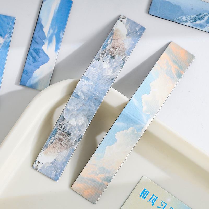 Hufeng Xixi marcadores magnéticos de graduación de estilo chino pequeños regalos de succión magnética recuerdos de doble cara marcadores de paisaje magnético antiguo